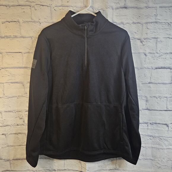 Grunt style Women's 1/2 Zip Waffle Top Sweater- Sz Large Black NWT - Picture 1 of 6